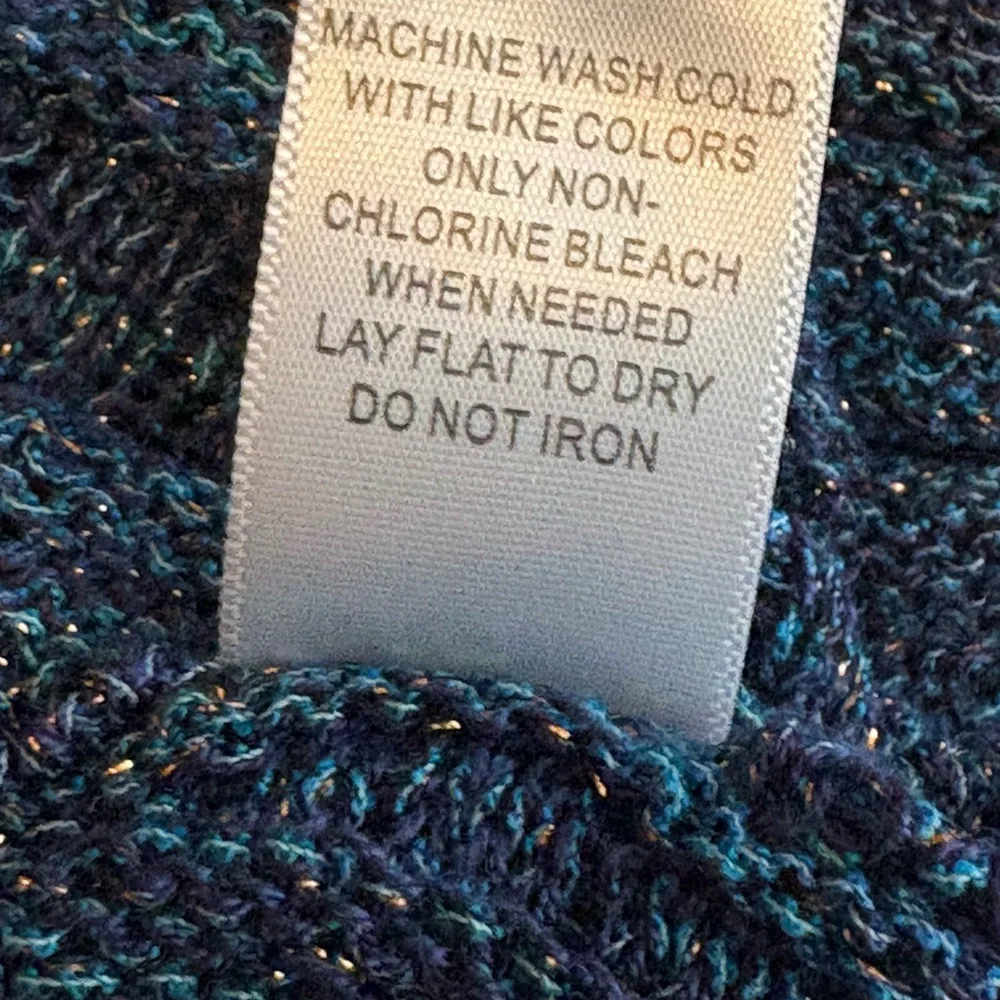 Krazy Kat Blue and Black Open Knit Cardigan